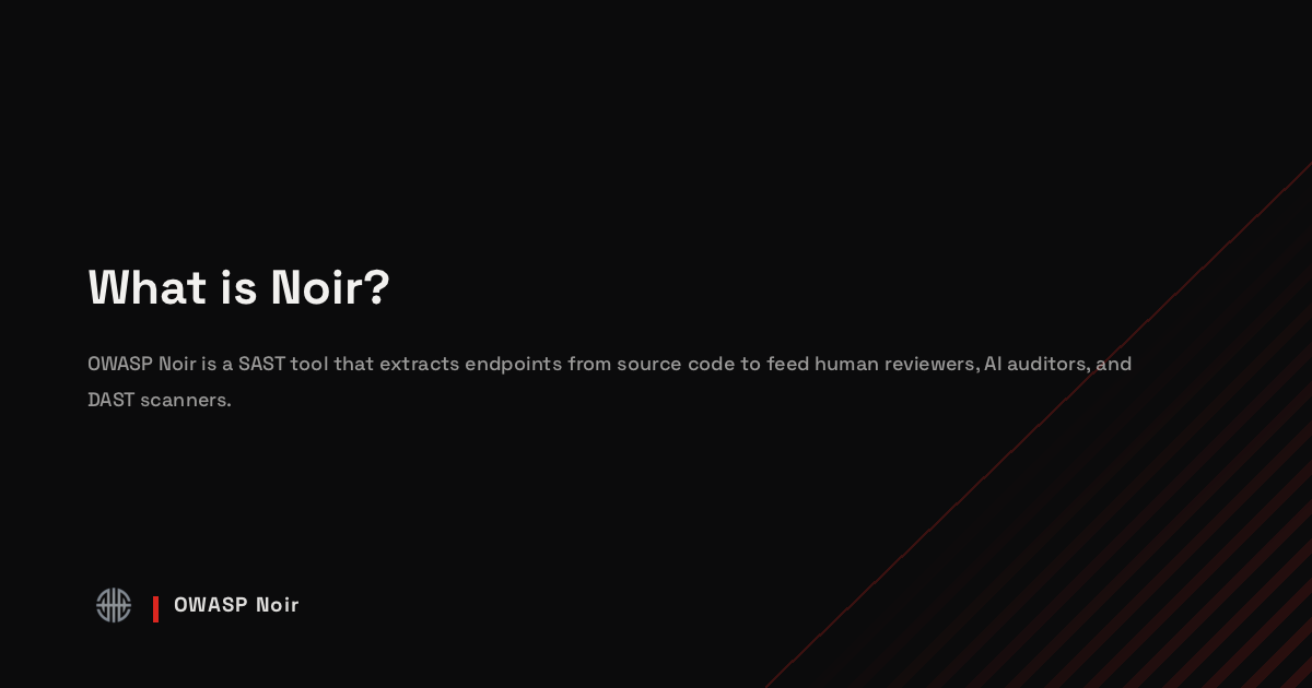 What is Noir? - OWASP Noir