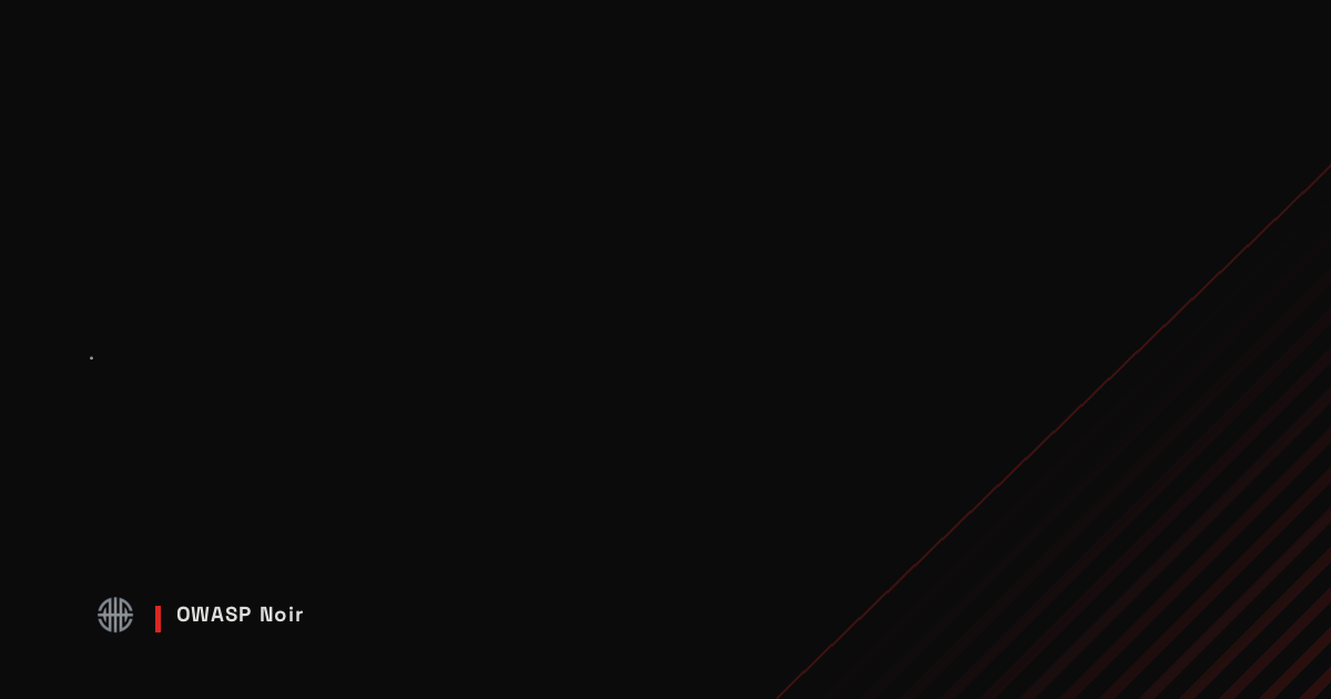 패시브 보안 스캔 - OWASP Noir
